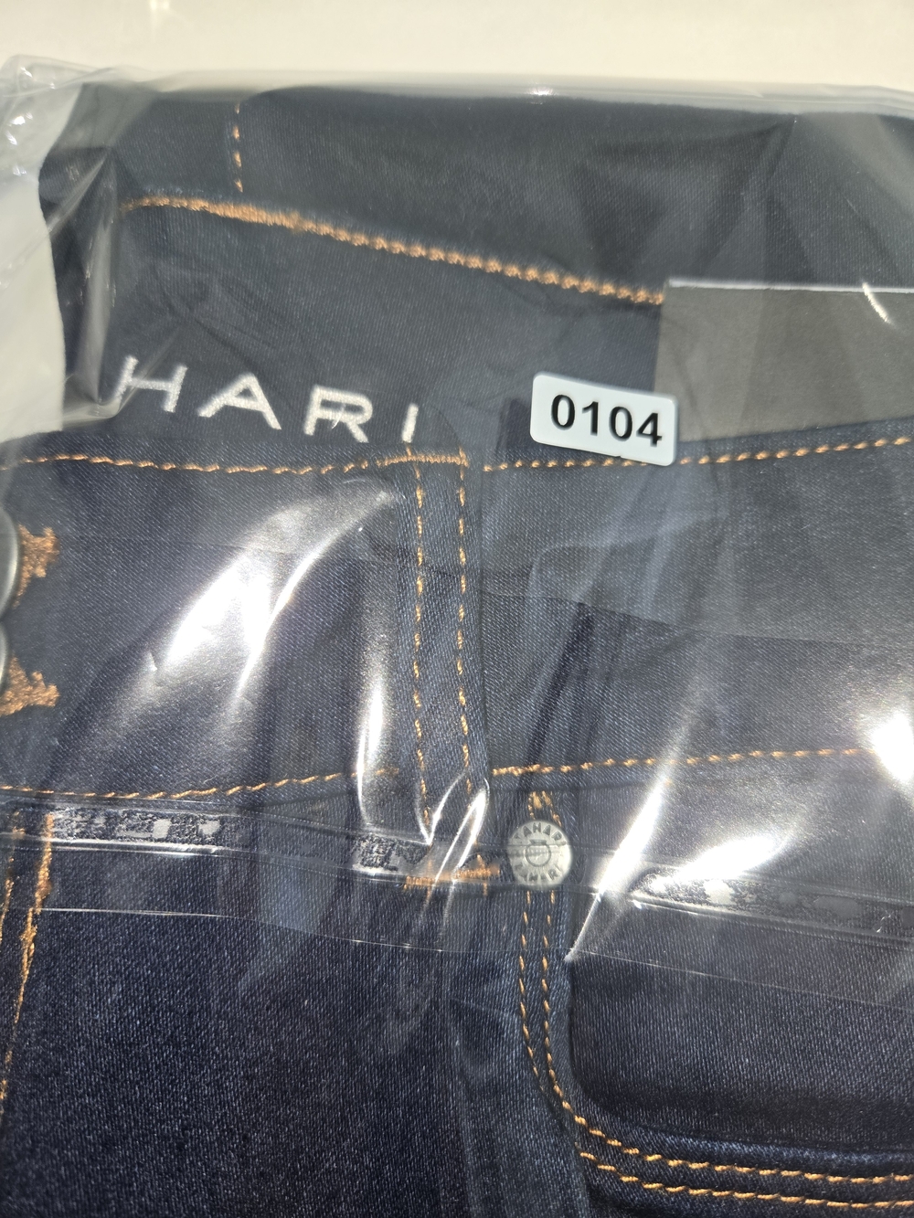Tahari Dark Indigo Skinny Jeans- Double Button Women Size 4 NWT - Picture 12 of 13